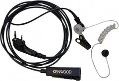 Kenwood - Ear Bud, Palm Microphone Two Wire Microphone - Black & Clear, Use with Protalk Series Two Way Radios - Americas Industrial Supply