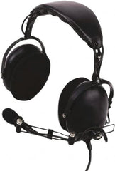 Kenwood - Over the Head, Boom & Noise Cancelling Microphone Noise Reduction Headset - Black, Use with Protalk Series Two Way Radios - Americas Industrial Supply