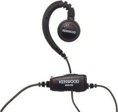 Kenwood - Ear Hanger, Push to Talk Microphone C-Ring Headset - Black, Use with Protalk Series Two Way Radios - Americas Industrial Supply