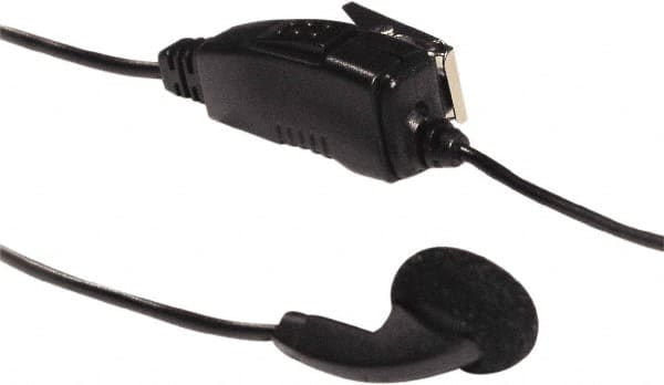 Kenwood - Ear Bud, Push to Talk Microphone Clip Mic with Earphone - Black, Use with Protalk Series Two Way Radios - Americas Industrial Supply