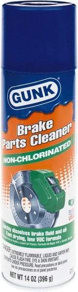 Gunk - Nonchlorinated Brake Parts Cleaner - 14 oz Aerosol Can with Straw - Americas Industrial Supply