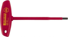 Wiha - 5/32" Hex, T-Handle, Insulated Hex Key - 6-29/32" OAL, Chrome Vanadium Molybdenum, Inch System of Measurement - Americas Industrial Supply