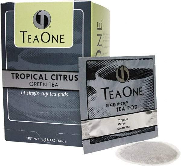 Tea One - Tea Pods, Tropical Citrus Green, 14/Box - Americas Industrial Supply