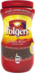 Folgers - Instant Coffee Crystals, Classic Roast, 16 oz Jar - Americas Industrial Supply