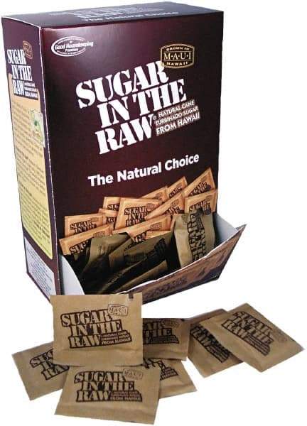 Sugar in the Raw - Unrefined Sugar Made From Sugar Cane, 200 Packets/Box - Americas Industrial Supply