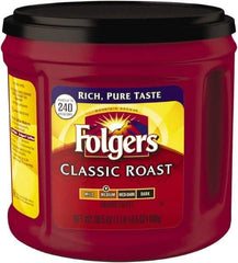 Folgers - Coffee, Classic Roast, Ground, 30.5 oz Canister - Americas Industrial Supply