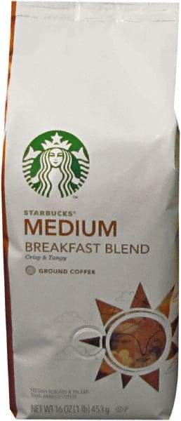 Starbucks - Coffee, Breakfast Blend, Ground, 1 Lb Bag - Americas Industrial Supply