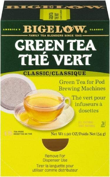 Bigelow - Green Tea Pods, 1.90 oz, 18/Box - Americas Industrial Supply