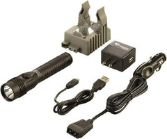 Streamlight - White LED Bulb, 700 Lumens, Industrial/Tactical Flashlight - Black Aluminum Body, 1 3.75V Lithium-Ion Battery Included - Americas Industrial Supply