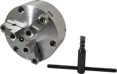 Buck Chuck Company - 3 Jaws, 6" Diam, Self Centering Manual Lathe Chuck - Front Mount, Adjustable, Reversible, 4,600 Max RPM, 1.78" Through Hole Diam, Forged Steel - Americas Industrial Supply