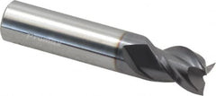 ProMax - 1/2", 5/8" LOC, 1/2" Shank Diam, 2-1/2" OAL, 3 Flute, Solid Carbide Square End Mill - Single End, AlTiN Finish, Spiral Flute, 40° Helix, Centercutting, Right Hand Cut, Right Hand Flute, Series 109 - Americas Industrial Supply