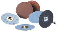 Standard Abrasives - 3" Disc Diam, 60 Grit, Aluminum Oxide Quick Change Disc - Type S Attaching System, Coated, Light Brown, Medium Grade - Americas Industrial Supply