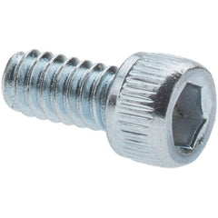 Value Collection - 1/4-20 UNC Hex Socket Drive, Socket Cap Screw - Alloy Steel, Zinc-Plated Finish, Partially Threaded, 1-1/2" Length Under Head - Americas Industrial Supply