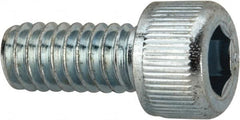 Value Collection - #8-32 UNC Hex Socket Drive, Socket Cap Screw - Alloy Steel, Zinc-Plated Finish, Fully Threaded, 3/8" Length Under Head - Americas Industrial Supply
