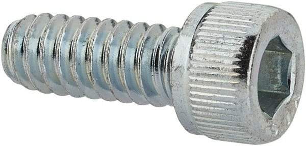 Value Collection - #10-24 UNC Hex Socket Drive, Socket Cap Screw - Alloy Steel, Zinc-Plated Finish, Fully Threaded, 1/2" Length Under Head - Americas Industrial Supply