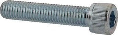 Value Collection - 1/4-28 UNF Hex Socket Drive, Socket Cap Screw - Alloy Steel, Zinc-Plated Finish, Fully Threaded, 1-1/4" Length Under Head - Americas Industrial Supply