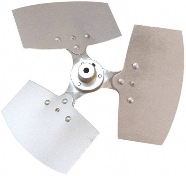 Maxess Climate Control Technologies - 12mm Bore Diam, Commercial Fan Blade - 165mm Wide, Clockwise Rotation, 3 Blades - Americas Industrial Supply