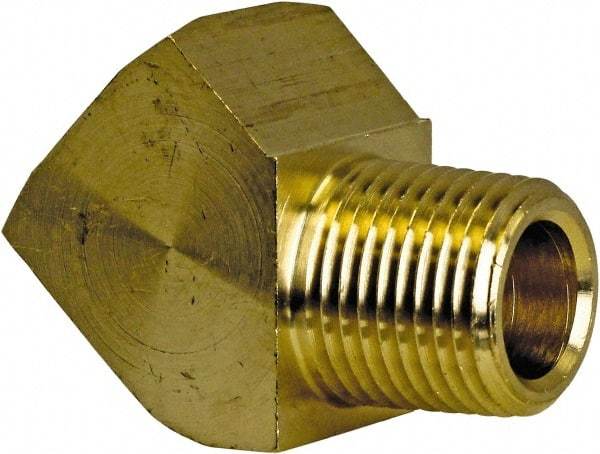 Cerro - 1/2 Male Thread x 1/2 Female Thread, Brass Industrial Pipe 45° Street Elbow - MNPT x FNPT, 1,200 psi - Americas Industrial Supply