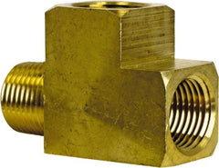 Cerro - 1/4 Male Thread x 1/4 Female Thread, Brass Industrial Pipe Street Tee - MNPT x FNPT, 1,200 psi - Americas Industrial Supply