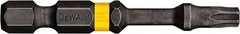 DeWALT - T9 Torx Bit - 1/4" Hex Drive, 2" OAL - Americas Industrial Supply