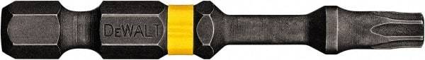 DeWALT - T8 Torx Bit - 1/4" Hex Drive, 2" OAL - Americas Industrial Supply