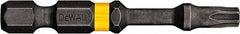 DeWALT - T8 Torx Bit - 1/4" Hex Drive, 2" OAL - Americas Industrial Supply