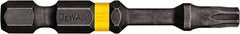 DeWALT - T30 Torx Bit - 1/4" Hex Drive, 2" OAL - Americas Industrial Supply