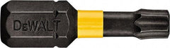 DeWALT - T6 Torx Bit - 1/4" Hex Drive, 1" OAL - Americas Industrial Supply