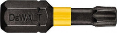 DeWALT - T20 Torx Bit - 1/4" Hex Drive, 1" OAL - Americas Industrial Supply