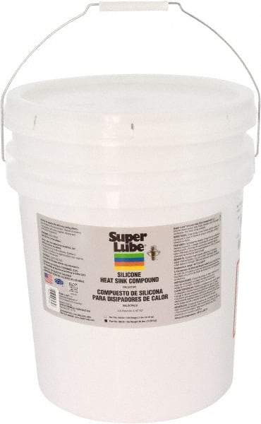 Synco Chemical - 30 Lb Pail Silicone Heat-Transfer Grease - White, High Dielectric Strength, 500°F Max Temp, - Americas Industrial Supply