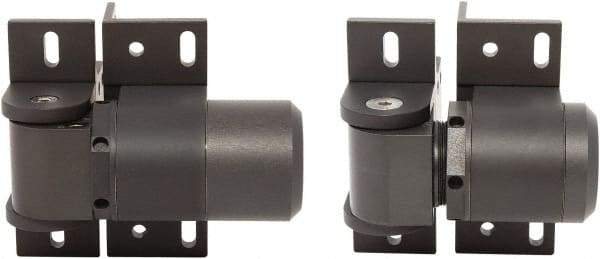 D&D Technologies - 4-1/3" Long x 5.08" Wide x 5/16" Thick, Gate Hinge - Steel, Anodized Aluminum Finish - Americas Industrial Supply