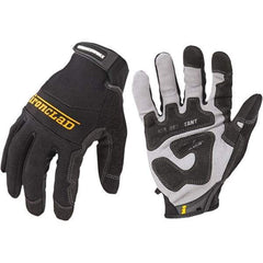 ironCLAD - Size 2XL (11) Synthetic Leather Work Gloves - For Mechanic's & Lifting, Uncoated, Hook & Loop Cuff, Full Fingered, Black, Paired - Americas Industrial Supply