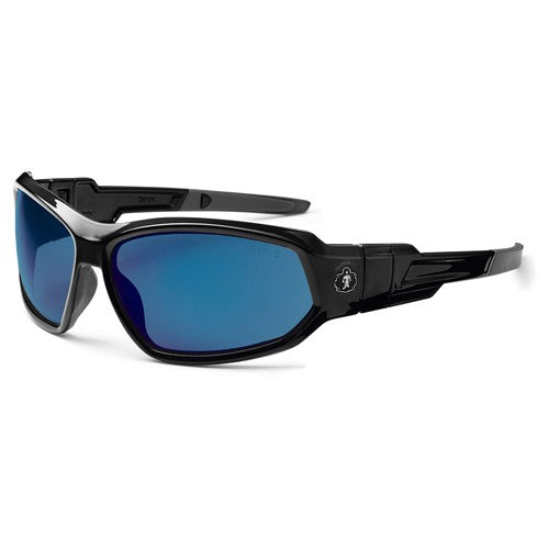 LOKI Blue Mirror Lens Black Safety Glasses // Goggles - Americas Industrial Supply