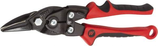 Wiss - 1-3/8" Length of Cut, Left Pattern Aviation Snip - 10-1/4" OAL, Nonslip Grip Handle, 18 AWG Steel Capacity - Americas Industrial Supply