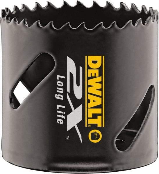 DeWALT - 2-3/4" Diam, 1-7/8" Cutting Depth, Hole Saw - Bi-Metal Saw, Toothed Edge - Americas Industrial Supply