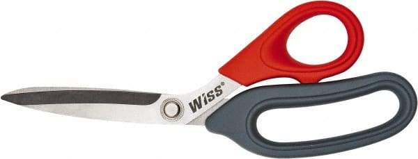 Wiss - 3" LOC, 8-1/2" OAL Stainless Steel Scissors - Plastic Offset Bent Handle, For General Purpose Use - Americas Industrial Supply