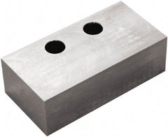 5th Axis - 6" Wide x 1.85" High x 3" Thick, Flat/No Step Vise Jaw - Soft, Aluminum, Manual Jaw, Compatible with V6105 Vises - Americas Industrial Supply