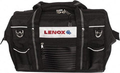 Lenox - 19 Pocket Black Ballistic Polyester Tool Bag - 16" Wide x 10-1/2" Deep x 10-1/2" High - Americas Industrial Supply