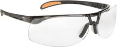 Uvex - Clear Lenses, Frameless Safety Glasses - Scratch Resistant, Adjustable Temples, Size Universal, Wrap Around - Americas Industrial Supply