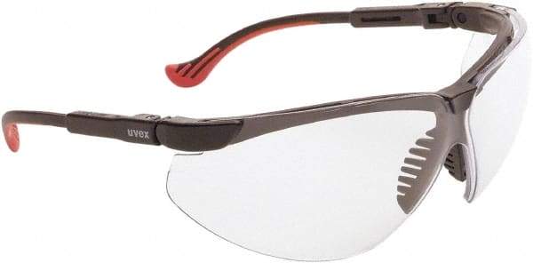 Uvex - Clear Lenses, Frameless Safety Glasses - Anti-Fog, Scratch Resistant, Adjustable Temples, Size Universal, Wrap Around - Americas Industrial Supply