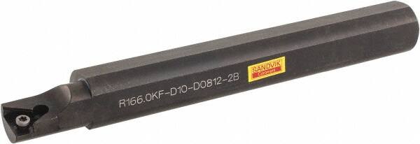 Sandvik Coromant - Internal/External Thread, Right Hand Cut, 5/8" Shank Width x 14.48mm Shank Height Indexable Threading Toolholder - 5" OAL, R166.0L-11 Insert Compatibility, R166.0KF..C Toolholder, Series T-Max U-Lock - Americas Industrial Supply