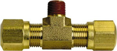 Cerro - 3/8" OD, Brass Male Branch Tee - 150 Max Working psi, -40 to 200°F, Comp x Comp x MNPT Ends - Americas Industrial Supply