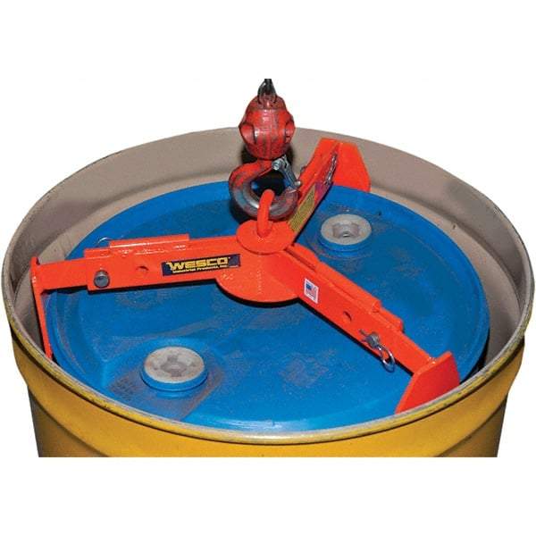 Wesco Industrial Products - 1,000 Lb Load Capacity, 30 & 55 Gal Drum Lifter - 29-1/2" Wide x 5-1/2" High, Steel Wheels - Americas Industrial Supply
