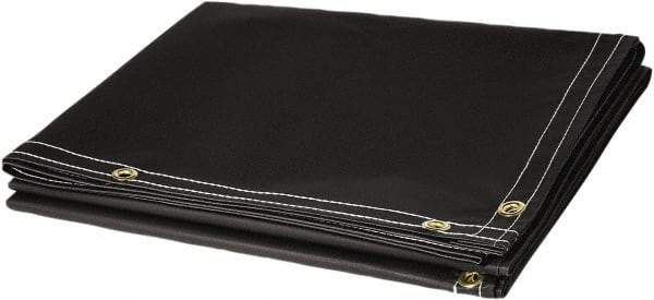 Steiner - 10' High x 6' Wide Vinyl Laminated Polyester Welding Curtain - Black, Grommet - Americas Industrial Supply