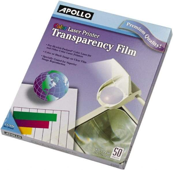 Apollo - Transparency Films & Sleeves Audio Visual Conference Accessory Type: Transparency Sleeves For Use With: Color Laser Printers/Copiers - Americas Industrial Supply