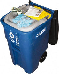 Oil-Dri - 50 Gal Capacity Universal Spill Kit - 50 Gal Plastic Mobile Spill Cart - Americas Industrial Supply
