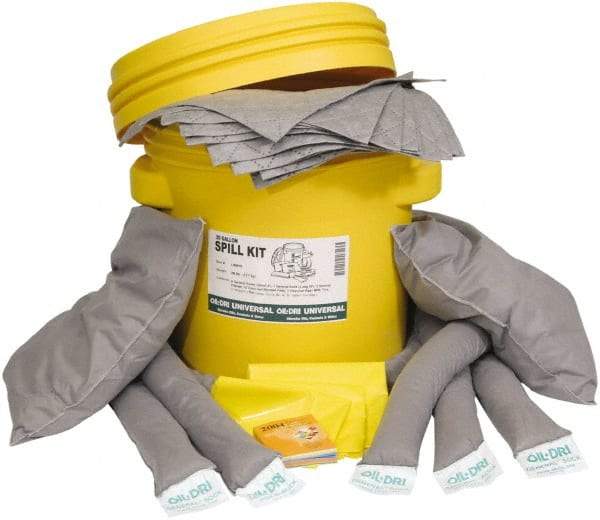 Oil-Dri - 20 Gal Capacity Universal Spill Kit - 20 Gal Plastic Overpack Container - Americas Industrial Supply