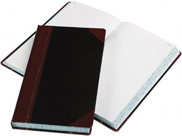 Boorum & Pease - 500 Sheet, 14-1/8 x 8-5/8", Record Rule Record/Account Book - Black & Red - Americas Industrial Supply