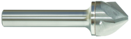 1/2" Size-1/4" Shank-90° Carbide-Bright 3 Flute Machine Countersink - Americas Industrial Supply