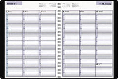 DayMinder - 104 Sheet, 8" x 11", Appointment Book - Black - Americas Industrial Supply